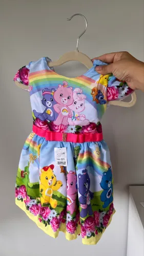 Vestido 1 ano Ursinhos Carinhosos