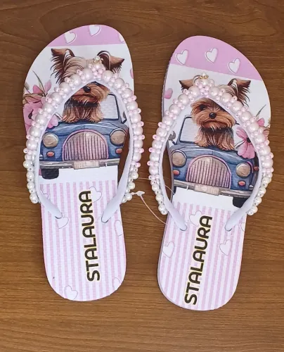 Sandália Feminina Bordada Decorada