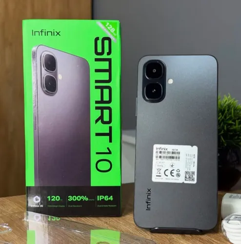 Celular Novo Infinix Smart 10 - 128/4 Preto Oferta