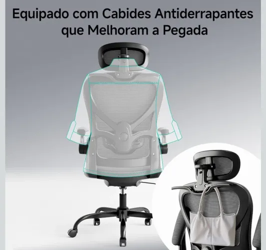 Cadeira de escritório preta estilo standard Larkleaves