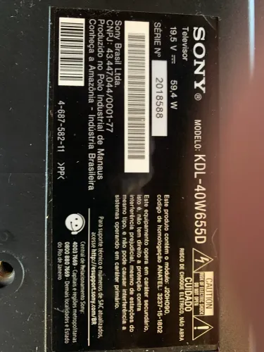 Vendo Tv Sony 40 polegadas 