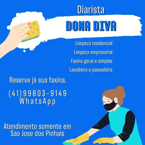 Diarista, limpeza, serviços gerais, serviços de limpeza