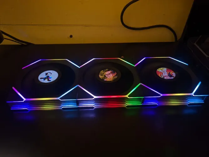 FANS UNI-FANS JUNGLE LEOPARD INTERESTELAR V4 PRETAS - LCD CUSTOMIZÁVEL
