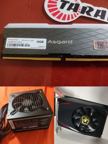 RX 550 4GB, fonte 400w 80 plus bronze e memória ram 16GB