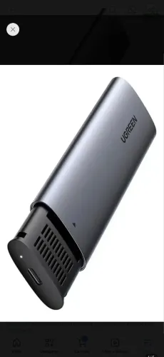 Case Externa Ugreen Ssd M.2 Sata Com Cabo Usb A/c 50cm Cor Prateado