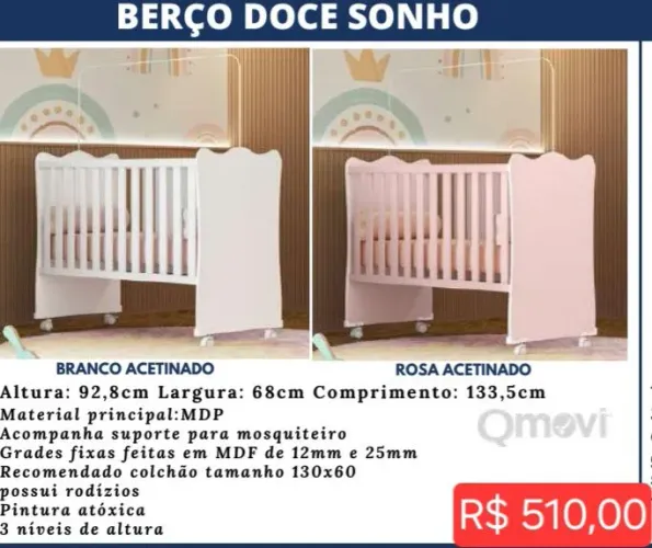 Berço Doce Sonho (leia a descrição)