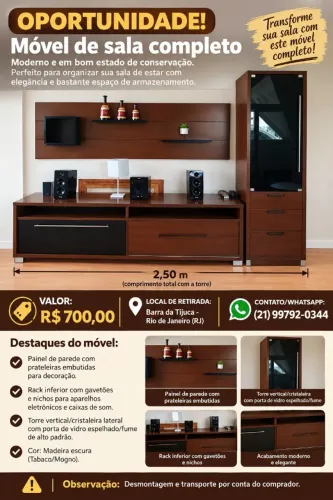 Móvel de sala completo