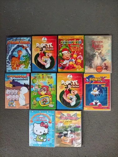 10 DVDs originais Infantil
