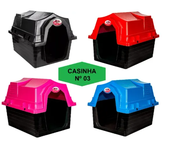 Casa Casinha Para Cães Cachorros e Gatos Pet Home Nº03 Grande - Jel Plast
