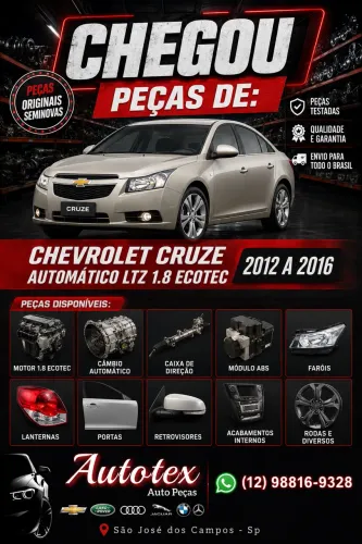 PEÇAS CHEVROLET CRUZE 1.8 AUTOMÁTICO