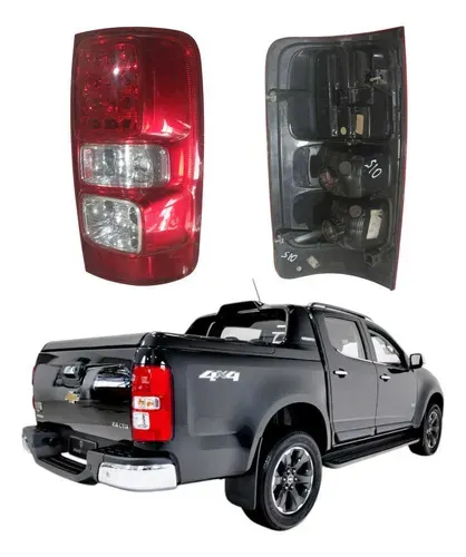 Lanterna Traseira Direita Chevrolet S10 2013 A 2019 Led Direito/passageiro Vermelho