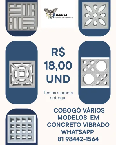 Cobogó concreto vibrado