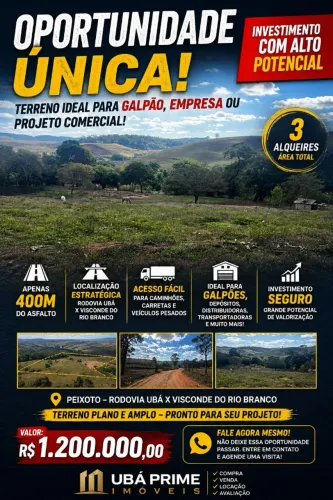 Terreno Comercial à Venda - Ubá/MG