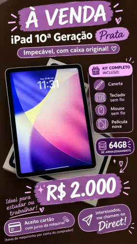 iPad 10th SILVER - 64GB