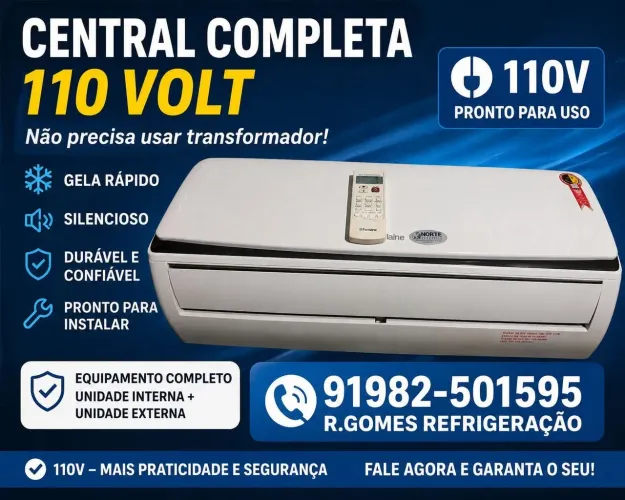 Central de ar 110 inverter 12 mil btus não precisa usar transformado