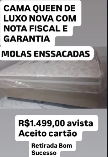 Cama nova Queen luxo promoção de 1899 por 1499,99