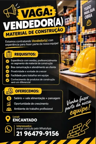 Vaga vendedor(a) 