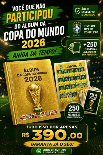 Ainda dá tempo de participar do álbum de figurinhas de 2026