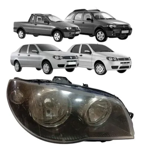 Farol Fiat Palio/ Siena/ Strada Sapão Lado Direito Fumê 