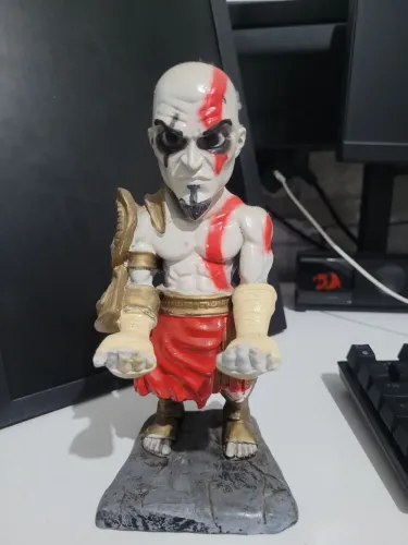 Suporte Controle / Celular Kratos (God of War) - Resina 21cm - Perfeito Estado