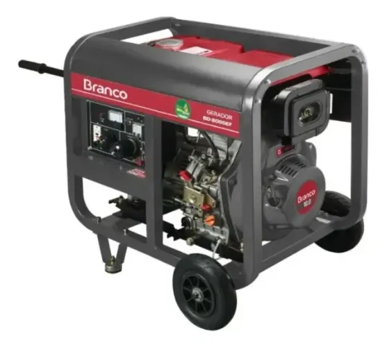 Gerador Diesel Branco Bd-8000 Ef 6,5kw Partida Elétrica