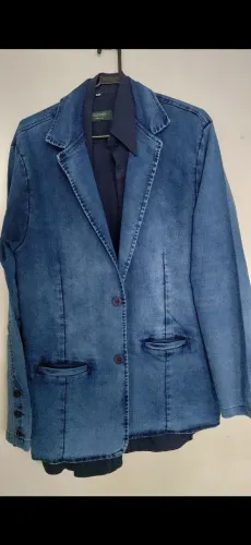 Blazer Azul Jeans Masculino Novo GG