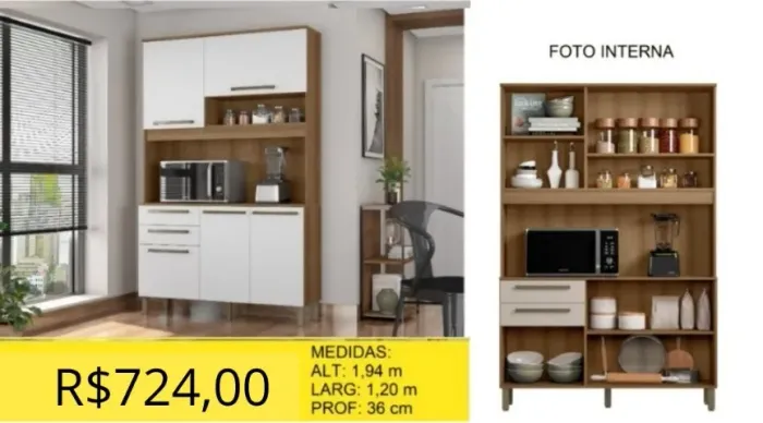 ARMARIO DE COZINHA COM PÉS A PRONTA-ENTREGA 