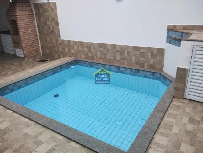 Casa Terrea Geminada no Caiçara - Com churrasqueira e Piscina!