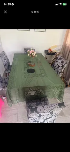 Mesa de vidro cozinha com 6 cadeiras
