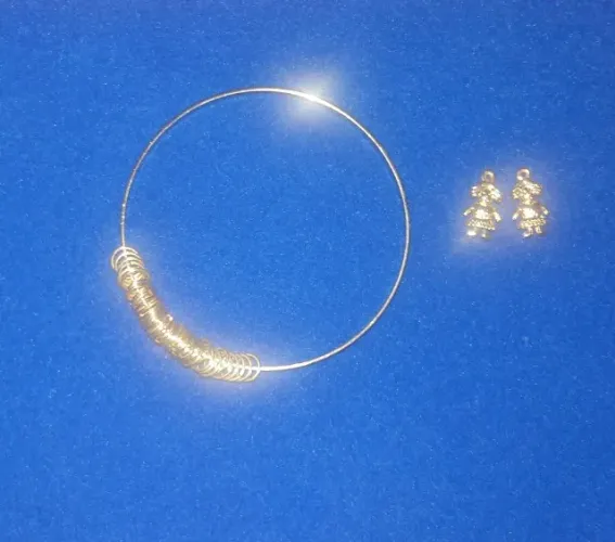 Kit Pulseira Banhada a Ouro 18k + 2 Pingentes por R$150