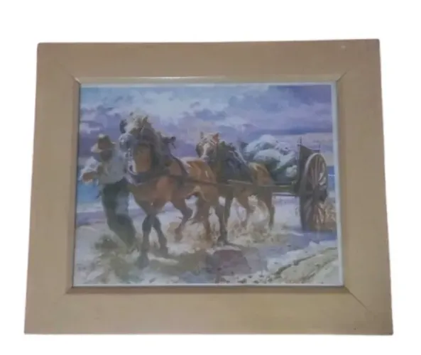 Quadro Gravura Estilo Impressionista Com vidro e Moldura