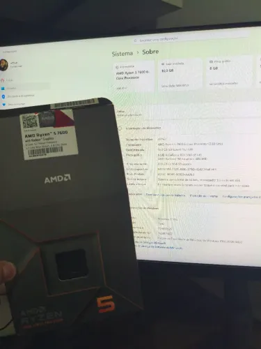 Processador AMD Ryzen 5 7600 com caixa, Cooler Box, NF e garantia da fabricante