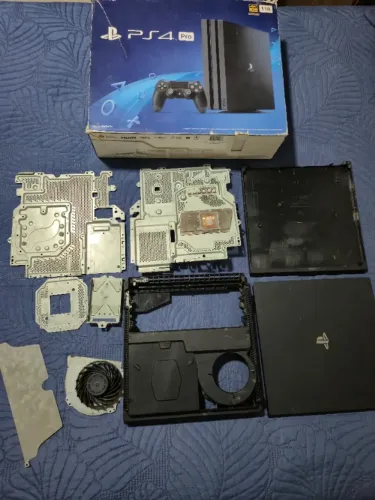 Kit Peças PS4 Pro Original Carcaça Blindagem Cooler e Caixa