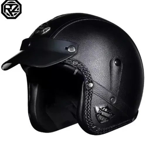 Capacete Custom aberto Clássico 58 Novo (Preto)