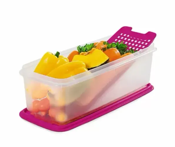 SUPER CAIXA 4.3L TUPPERWARE - ROSA COM TAMPA BRANCA