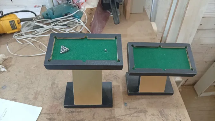 Trofeu pra campeonato de bilhar