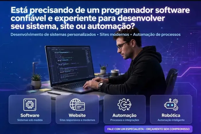 ? Precisa de um sistema, site ou automação personalizada ? 