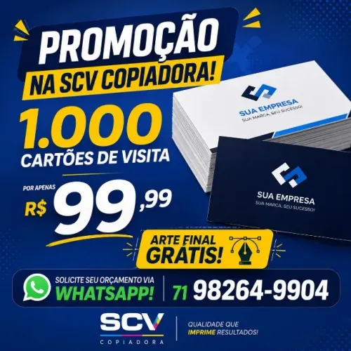 1.000 Cartões de visita 99,99