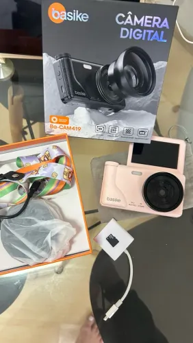 CÂMERA DIGITAL BASIKE 4K 64MP - PRATICAMENTE NOVA!