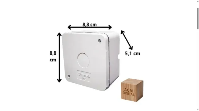 Caixinha de Proteção Câmera CFTV Caixa Organizadora IP55 8,8x8,8cm - Nova