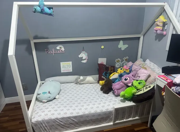 cama casinha mobilia solteiro branca