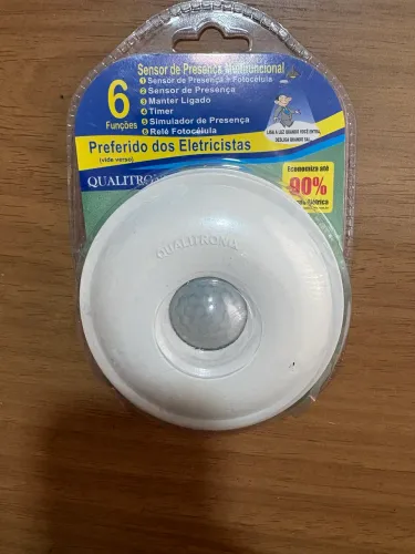 Luminária Sensor Presença Teto Fotocélula 3fios Qualitronix