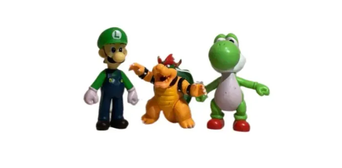 Kit 3 Bonecos Super Mario