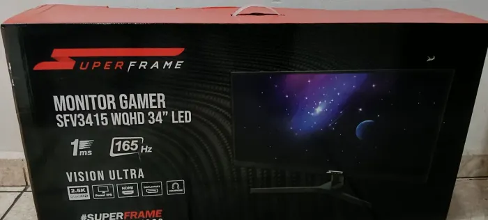 Monitor QHD 34 VISION ULTRA - SUPERFRAME  - USADO - RETIRADA DE PEÇAS