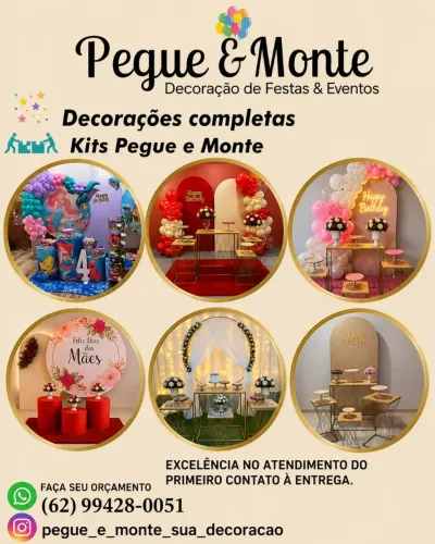 Decoração pegue e monte 
