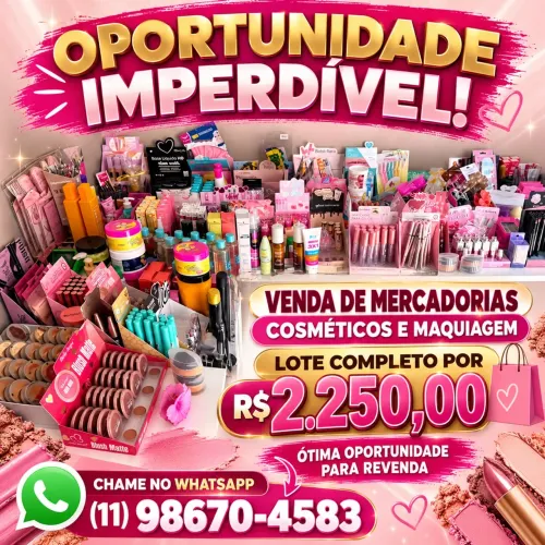 Vendo lote de maquiagem e cosméticos com validade dos produtos para 2028/2029