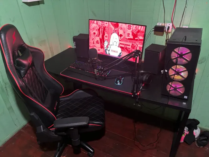 SETUP PC GAMER + CADEIRA + MICROFONE