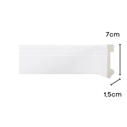 Rodapé Poliestireno Branco 7cm
