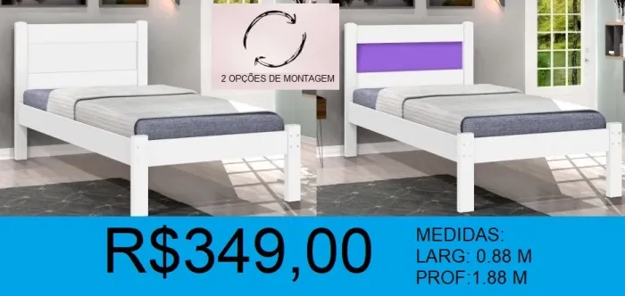 Cama de solteiro reposição de alta qualidade - a pronta entrega