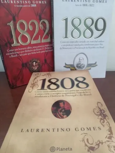 kit 3 livros história do Brasil 1808 1822 1889 - Laurentino gomes 